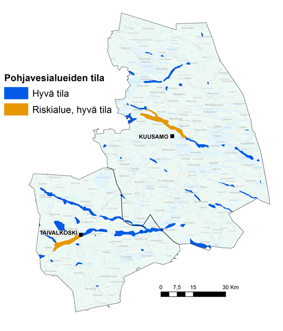 Koillismaan pohjavesien tilaluokitus 